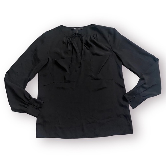 BCBGMaxAzria Tops - BCBGMaxAzaria Black Blouse
